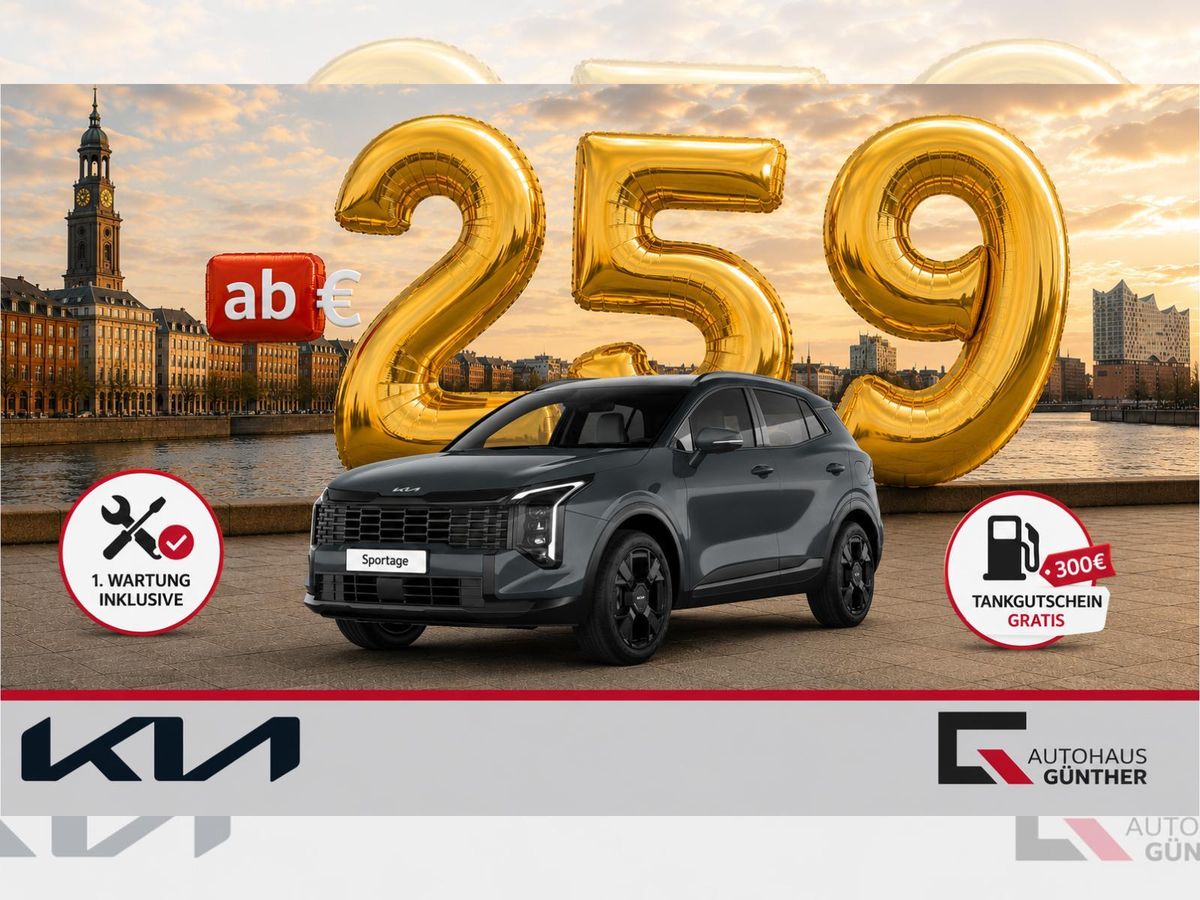 Kia Sportage 150PS AT Black Edition *sofort verfügbar* 1. Wartung inkl. + 300€ Tankgutschein | 19