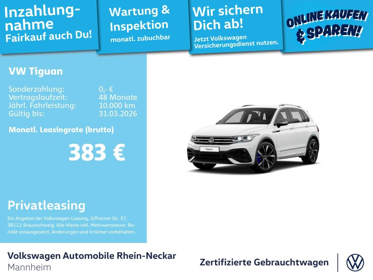 Volkswagen Tiguan R 2.0 TSI DSG Navi Kamera Matrix LED uvm. Leasing