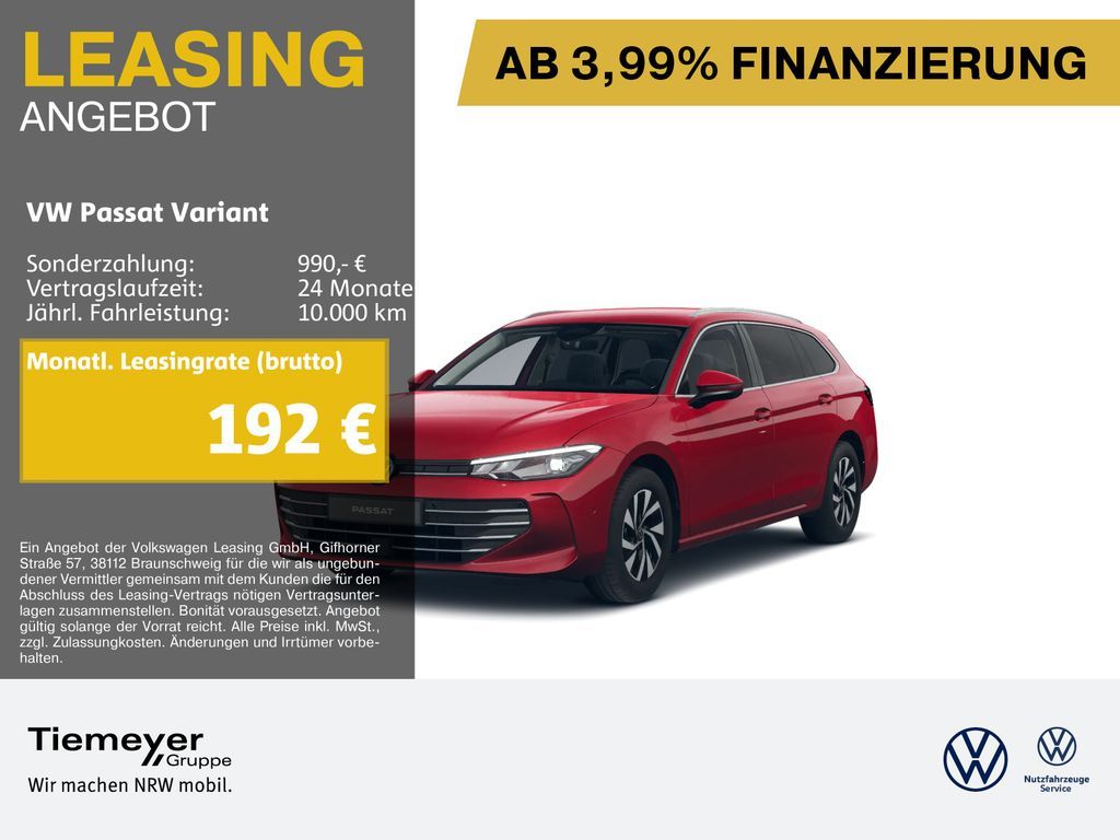 Volkswagen Passat Variant 1.5 eTSI DSG BUSINESS 360° IQ.DRI Leasing