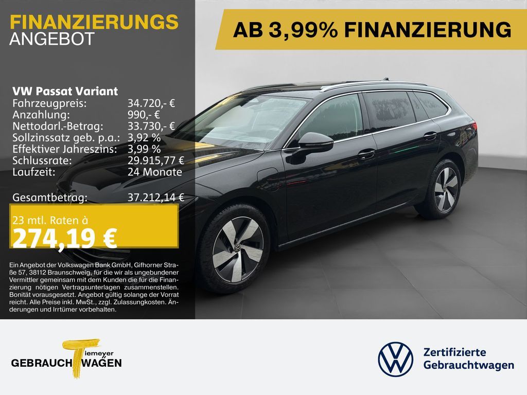 Volkswagen Passat Variant 1.5 TSI DSG eHybrid BUSINESS LM17 Leasing