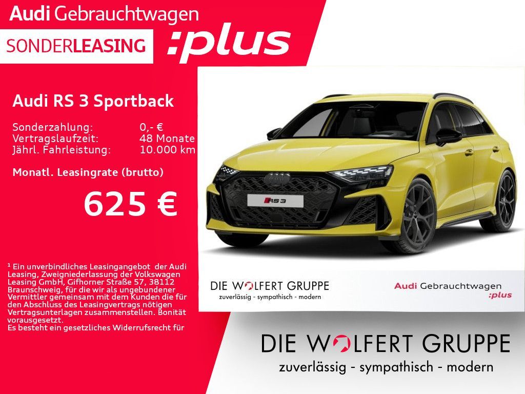 Audi RS 3 Sportback RS-SPORTAGA*280KM/H*RFK*SONOS*HUD Leasing