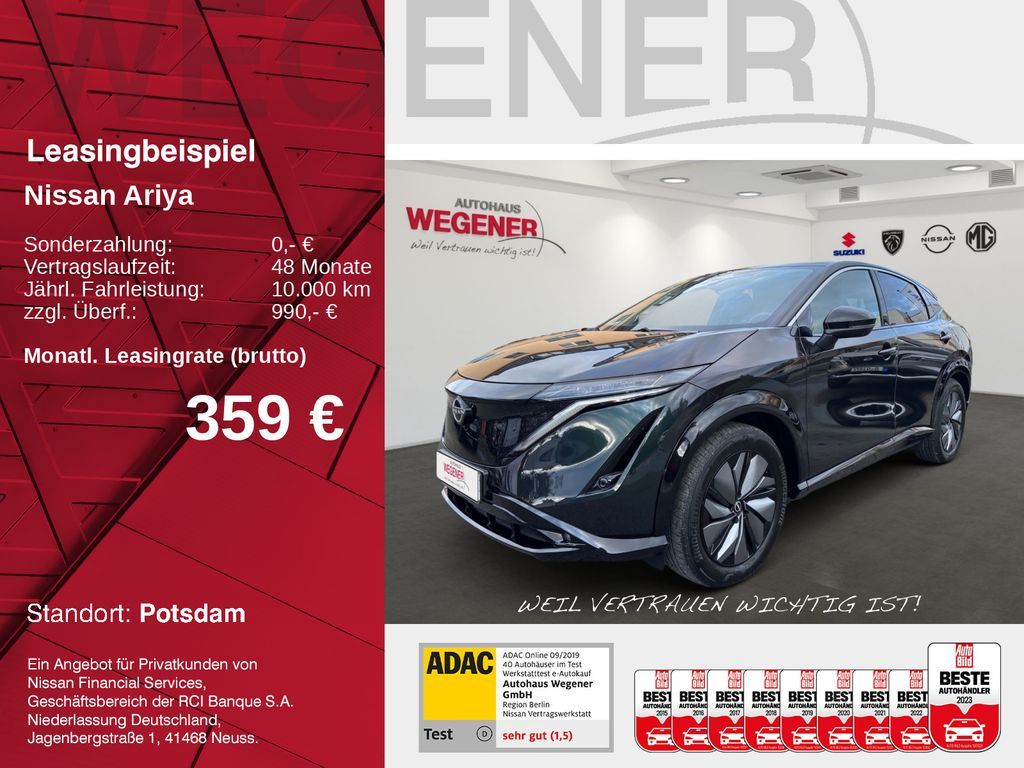 Nissan ARIYA BASIS 63kWh *Sitz- & Lenkradheizung*LED*Ka Leasing