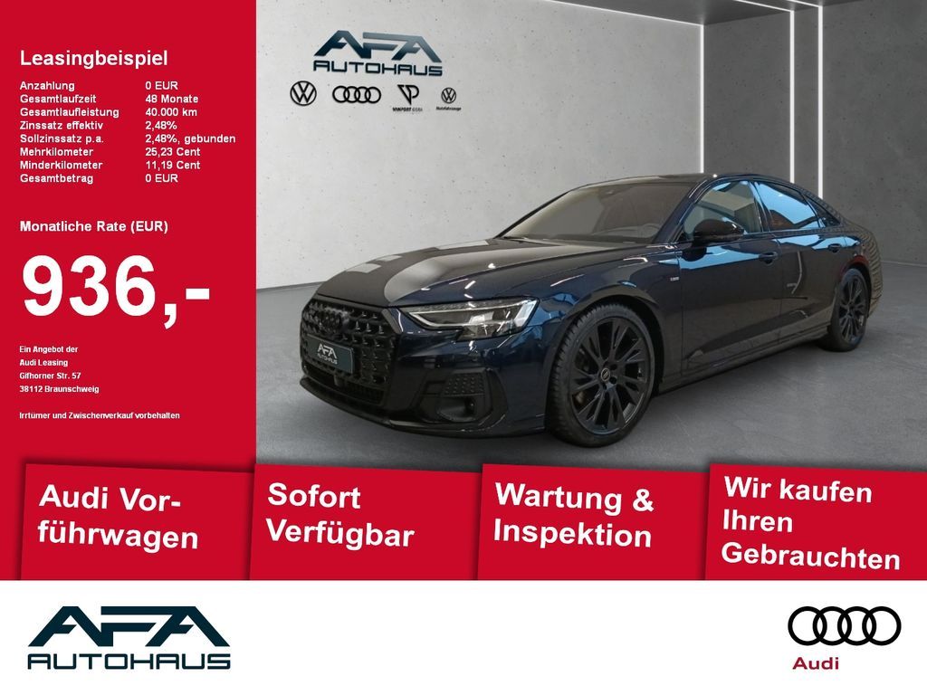 Audi A8 3.0 TDI quattro B&O*HUD*Pano*StdHz*Leder Leasing