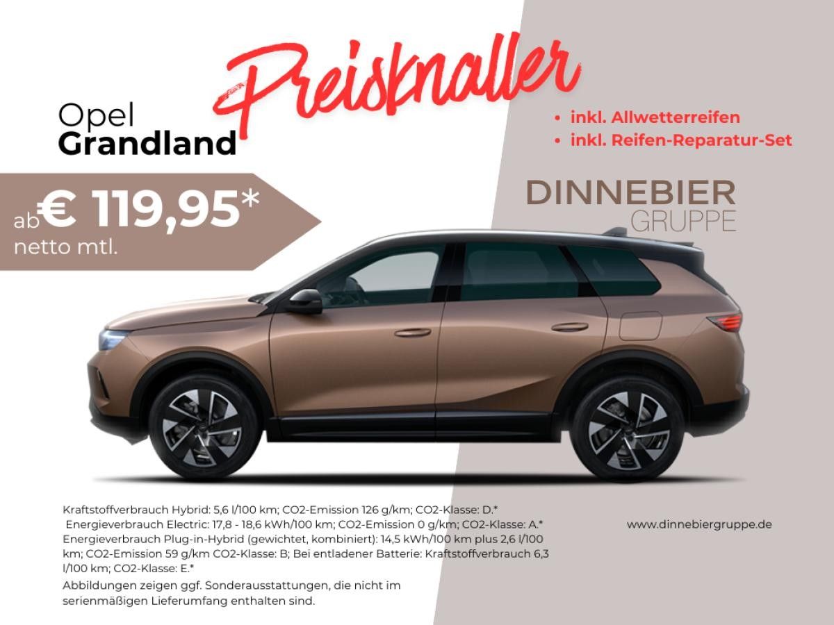 Opel Grandland Edition Elektrovariante 73kWH inkl. Allwetter und Reifen-Reparatur-Set Leasing