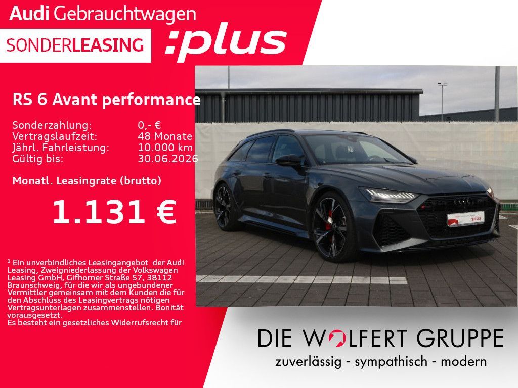 Audi RS 6 Avant performance 280KM/H*RS-SPORTAGA*STHZ Leasing