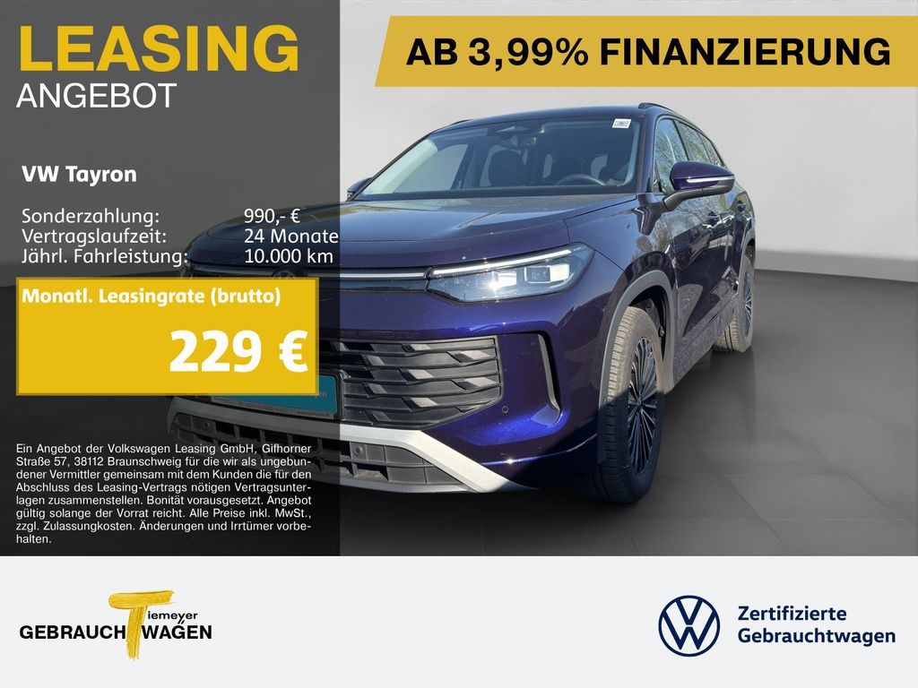 Volkswagen Tayron 1.5 TSI DSG LIFE 7-SITZE NAVI AHK KAMERA Leasing