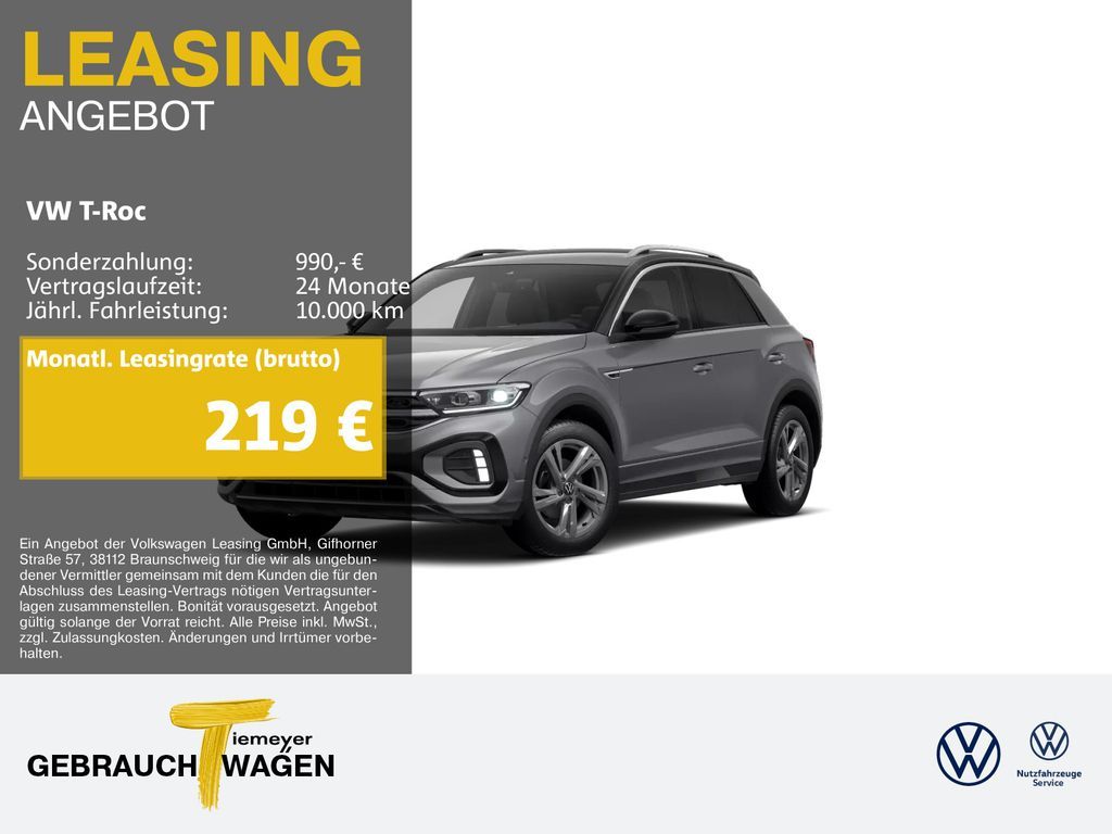 Volkswagen T-Roc 1.5 TSI DSG R-LINE NAVI AHK KAMERA Leasing