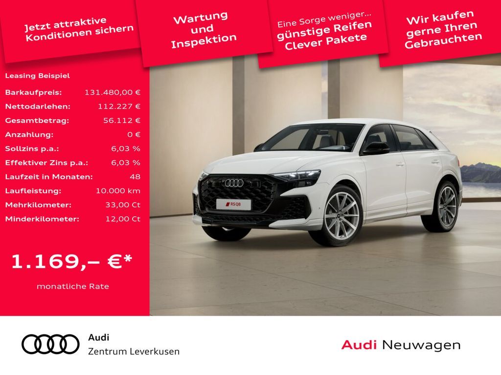 Audi RS Q8 MATRIX B&O KAM LEDER SITZKLIMA MEMORY SHZ Leasing
