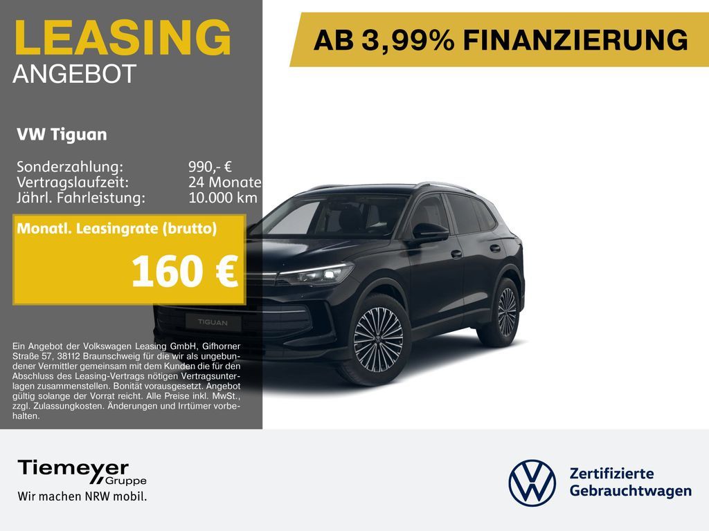 Volkswagen Tiguan 1.5 TSI DSG GOAL AHK NAVI KMAERA SITZHZG Leasing