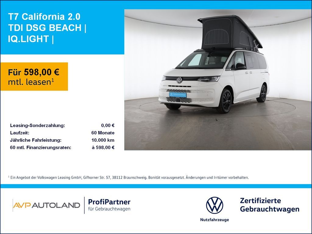 Volkswagen T7 California 2.0 TDI DSG BEACH | IQ.LIGHT | Leasing