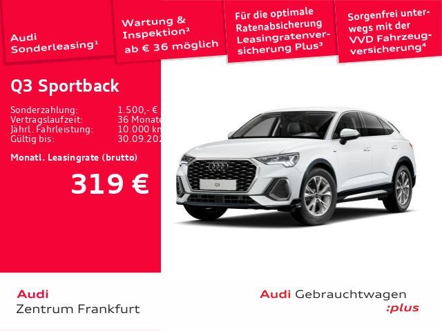 Audi Q3 Sportback 35 TFSI S-LINE +AHK+SHZ+LED+ACC+VC+ Leasing