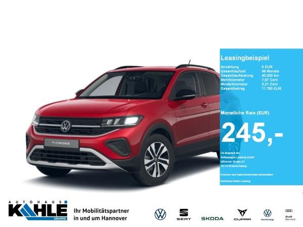 Volkswagen T-Cross Life 1.0 l TSI CarPlay ACC AHK LED RFK Leasing