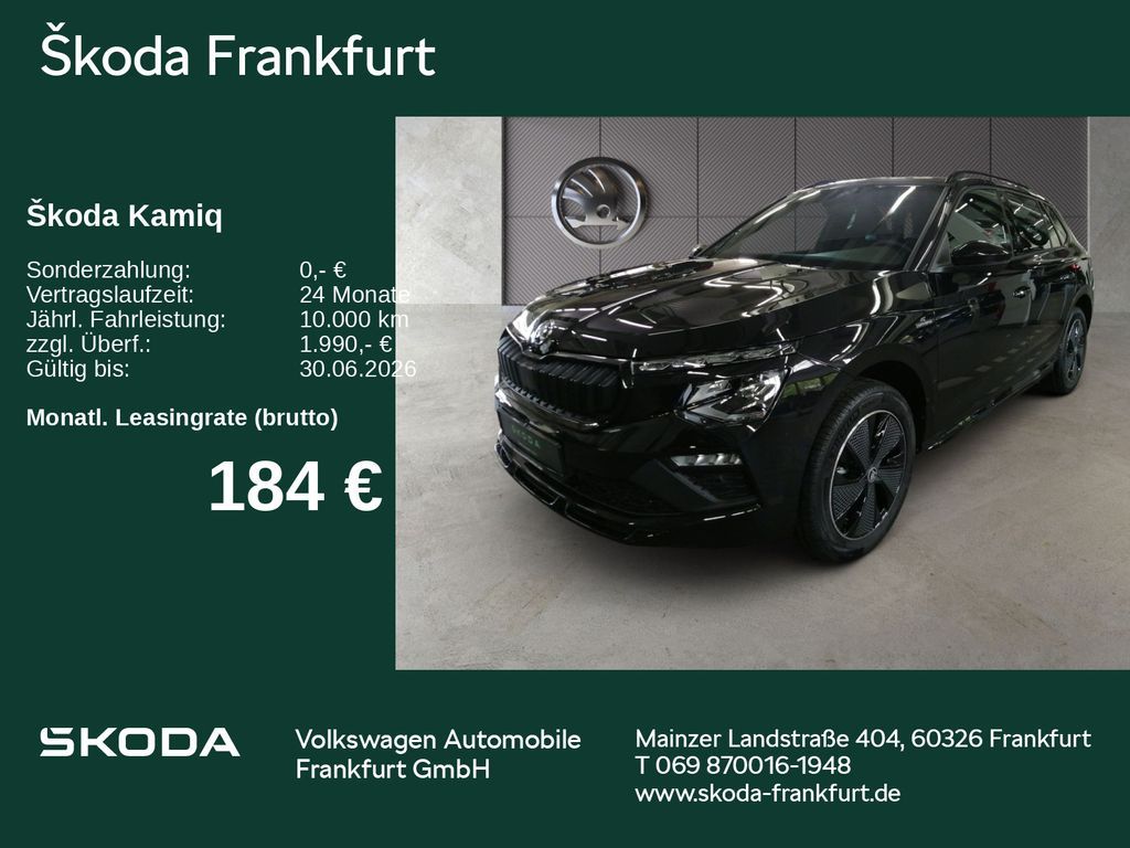 Skoda Kamiq Monte Carlo 1,0 TSI 70 kW 5-Gang-Schaltget Leasing