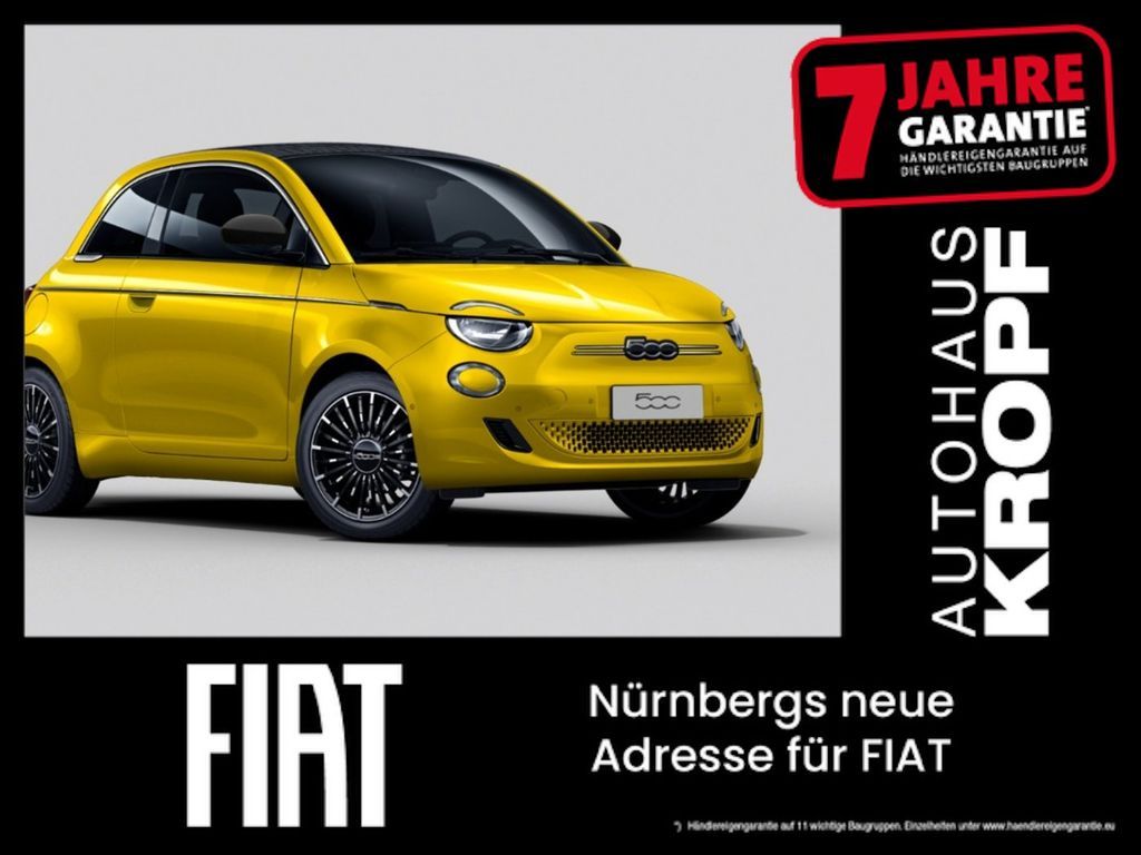 Fiat 500e Cabrio LaPrima LED+Navi+SHZ+Fernlichtass. Leasing