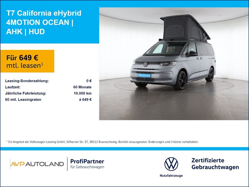 Volkswagen T7 California eHybrid 4MOTION OCEAN | AHK | HUD Leasing
