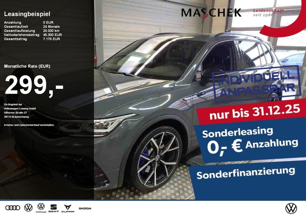 Volkswagen Tiguan R 2.0 TSI AHK Pano Memory LM21 RearView A Leasing