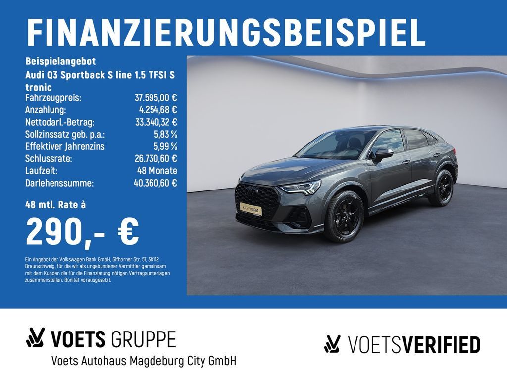 Audi Q3 Sportback S line 1.5 TFSI S tronic AHK+LED Leasing