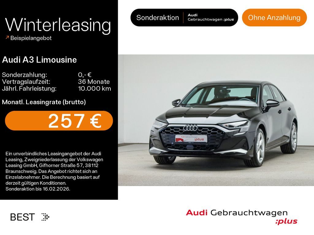 Audi A3 Limousine 35 TFSI advanced*KAMERA*NAVI-PLUS*L Leasing