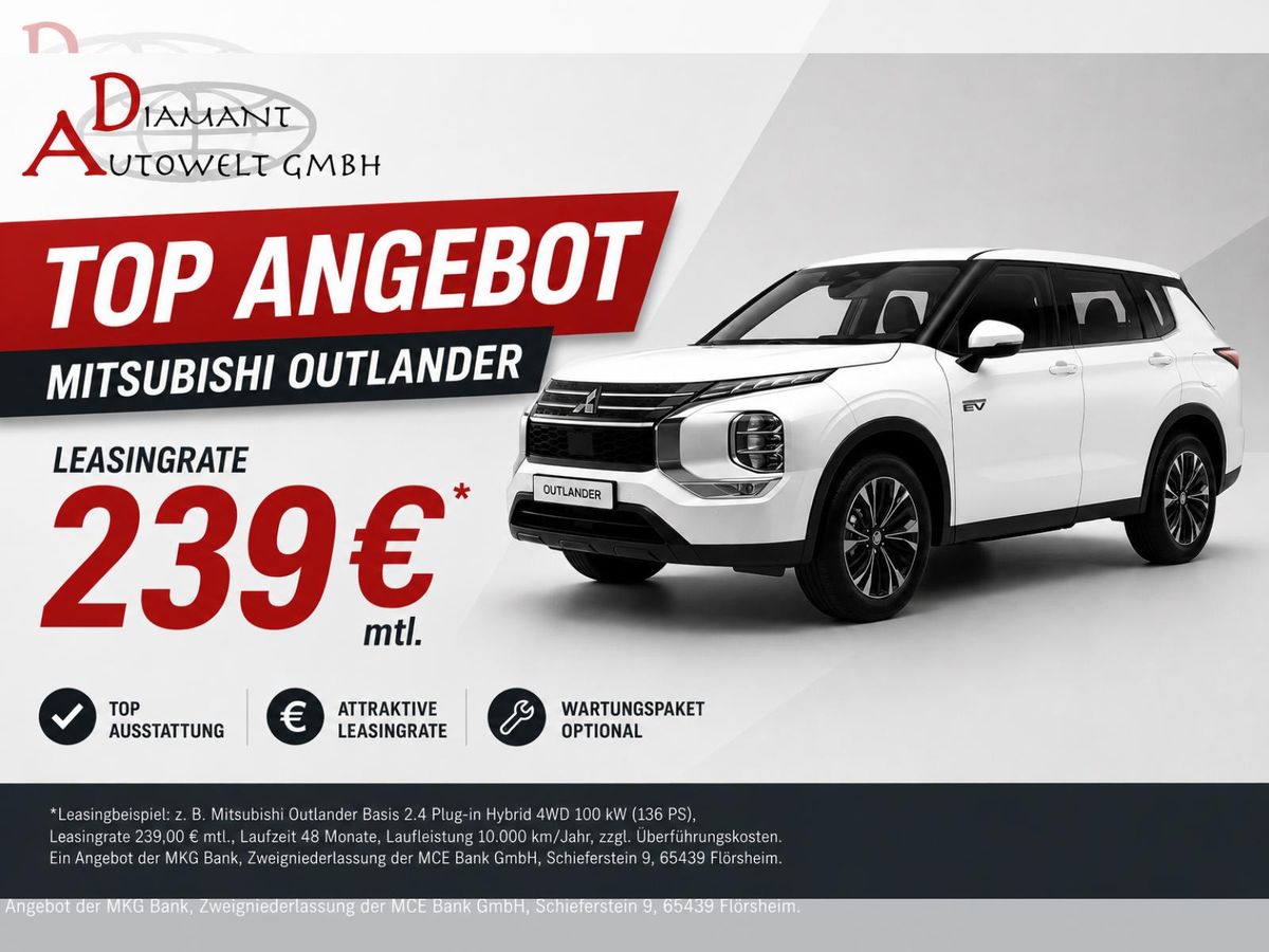 Mitsubishi Outlander 2.4 PHEV 4WD Diamant *AKTION* Leasing