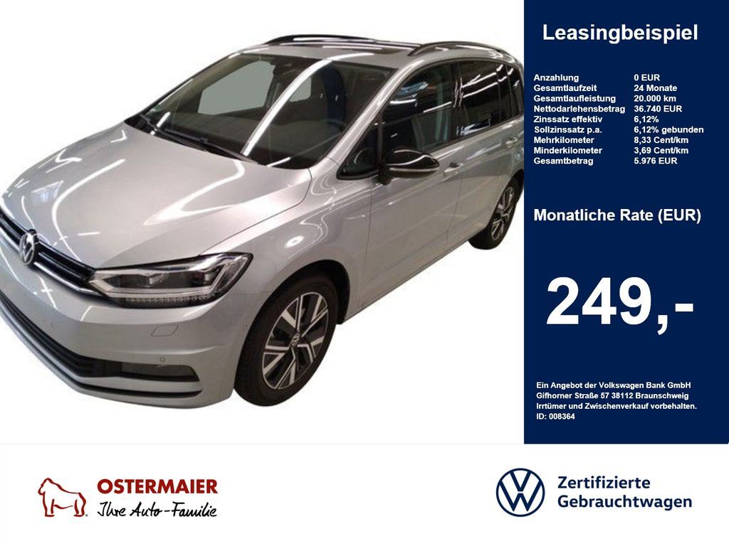 Volkswagen Touran HIGHLINE BLACK STYLE 1.5TSI 150PS DSG ACC Leasing