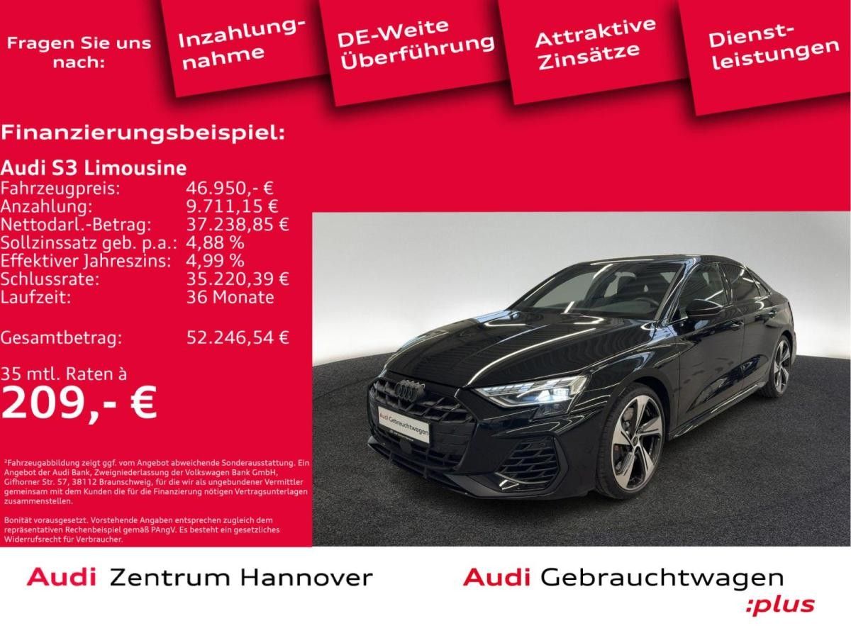 Audi S3 Limousine 2.0 TFSI Kamera ACC LED virtual Navi Leasing
