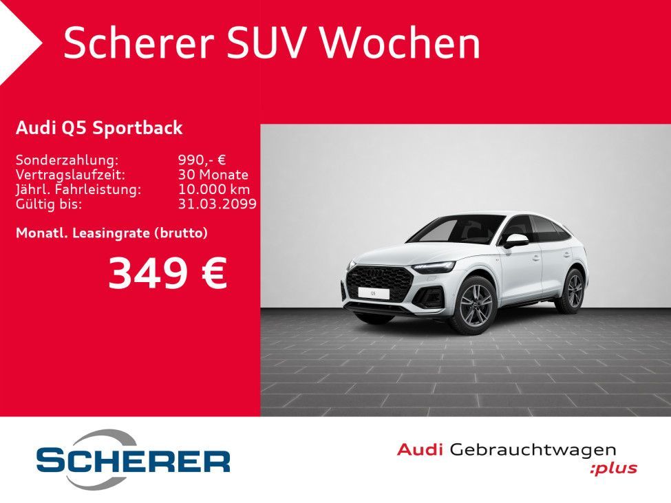 Audi Q5 Sportback S line 50 TDI 360°KAMERA AHK OPTIK- Leasing