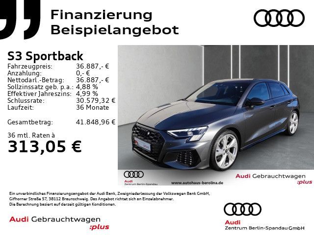 Audi S3 Sportback *MATRIX*B&O*NAV+*Opt.-Schwarz*+* Leasing