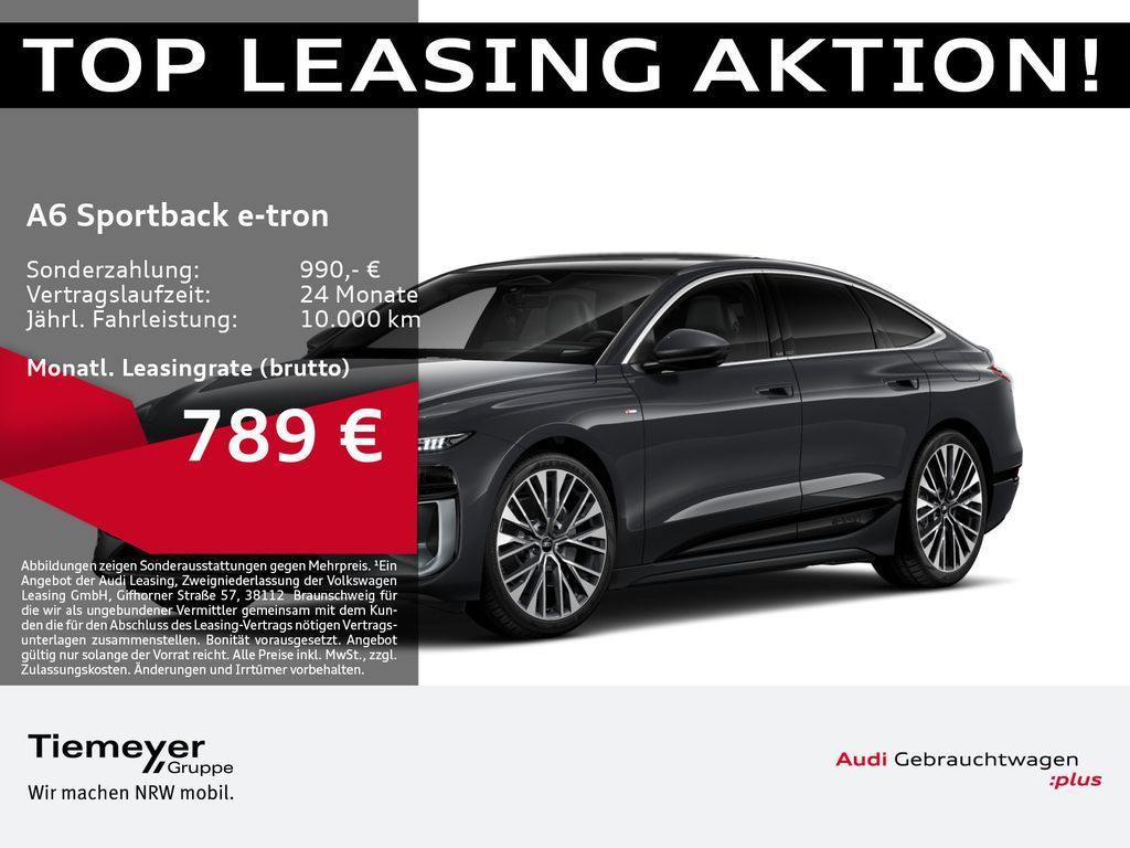 Audi A6 e-tron Sportback Q S LINE LM21 LUFT LEDER HuD Leasing