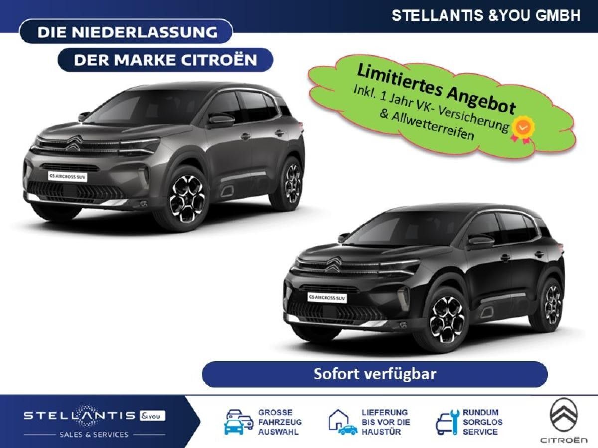 Citroën C5 Aircross MAX BlueHDI 130 EAT8 - Inkl. 1 Jahr Vollkasko Versicherung & Ganzjahresreifen Leasing