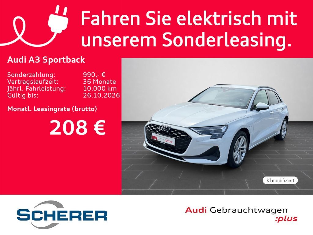 Audi A3 Sportback 40 TFSIe KAMERA SHZ MMI+ LED VIRTUA Leasing