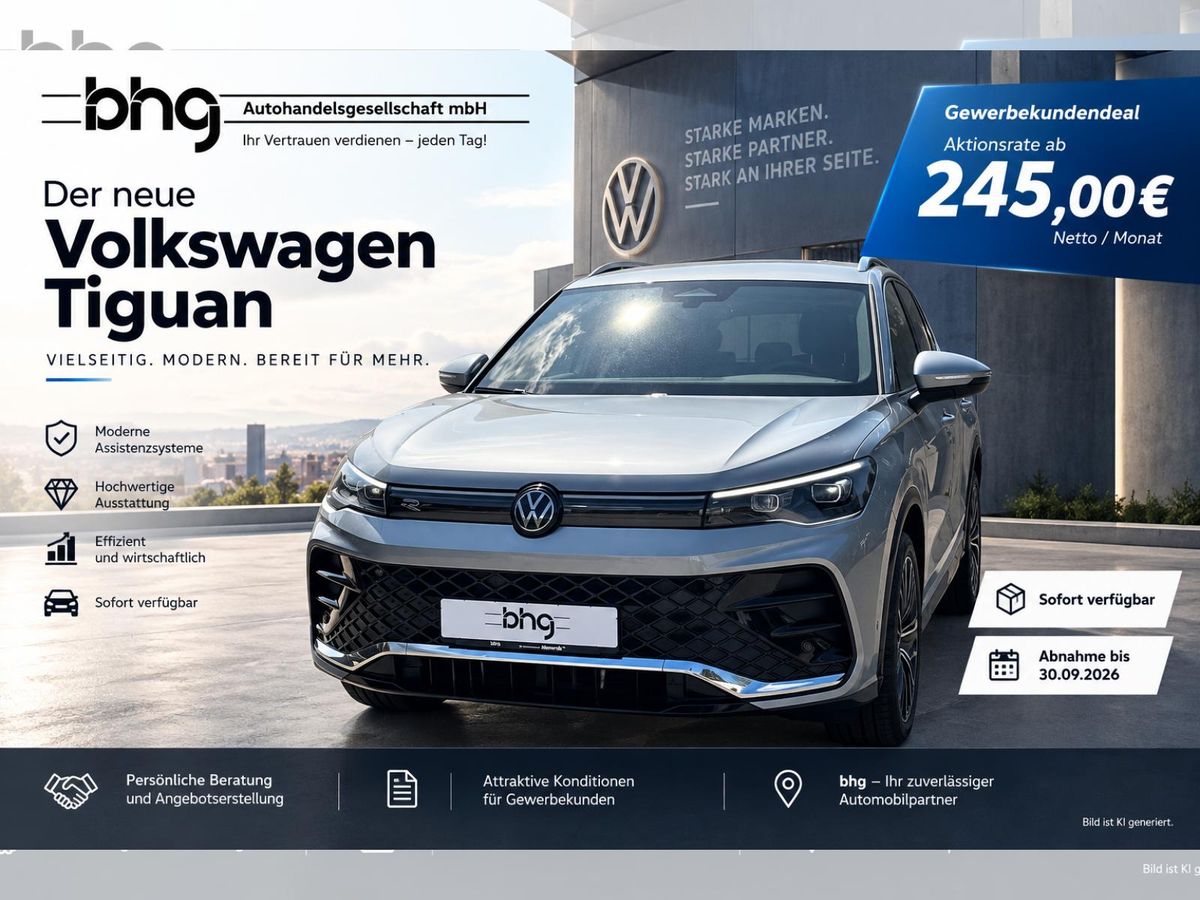 Volkswagen Tiguan R-Line 204 PS ❗️Sofort-Verfügbar❗️Gewerbedeal✨Abschluss bis 30.09.2026🚗 Leasing