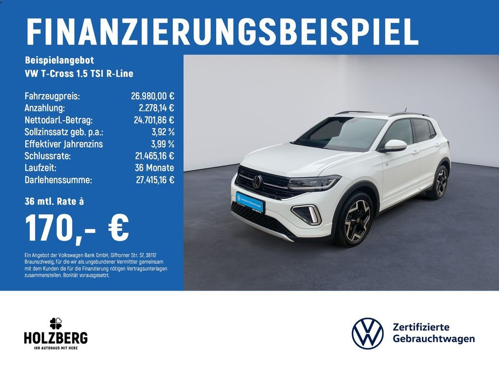 Volkswagen T-Cross 1.5 TSI R-Line NAVI+ACC+RFK Leasing