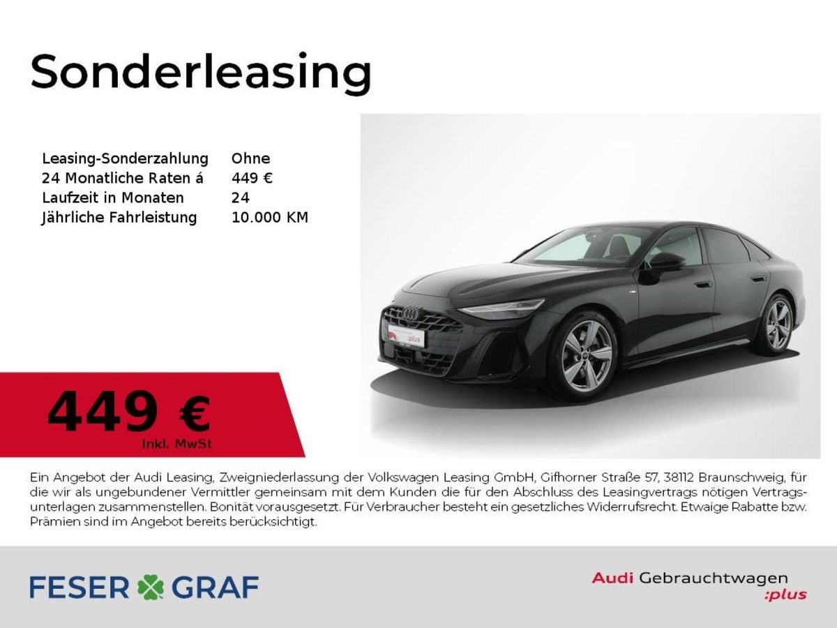 Audi A6 Lim TFSI q. S line Int+Ext/Matrix/HuD/AHK/360 Leasing