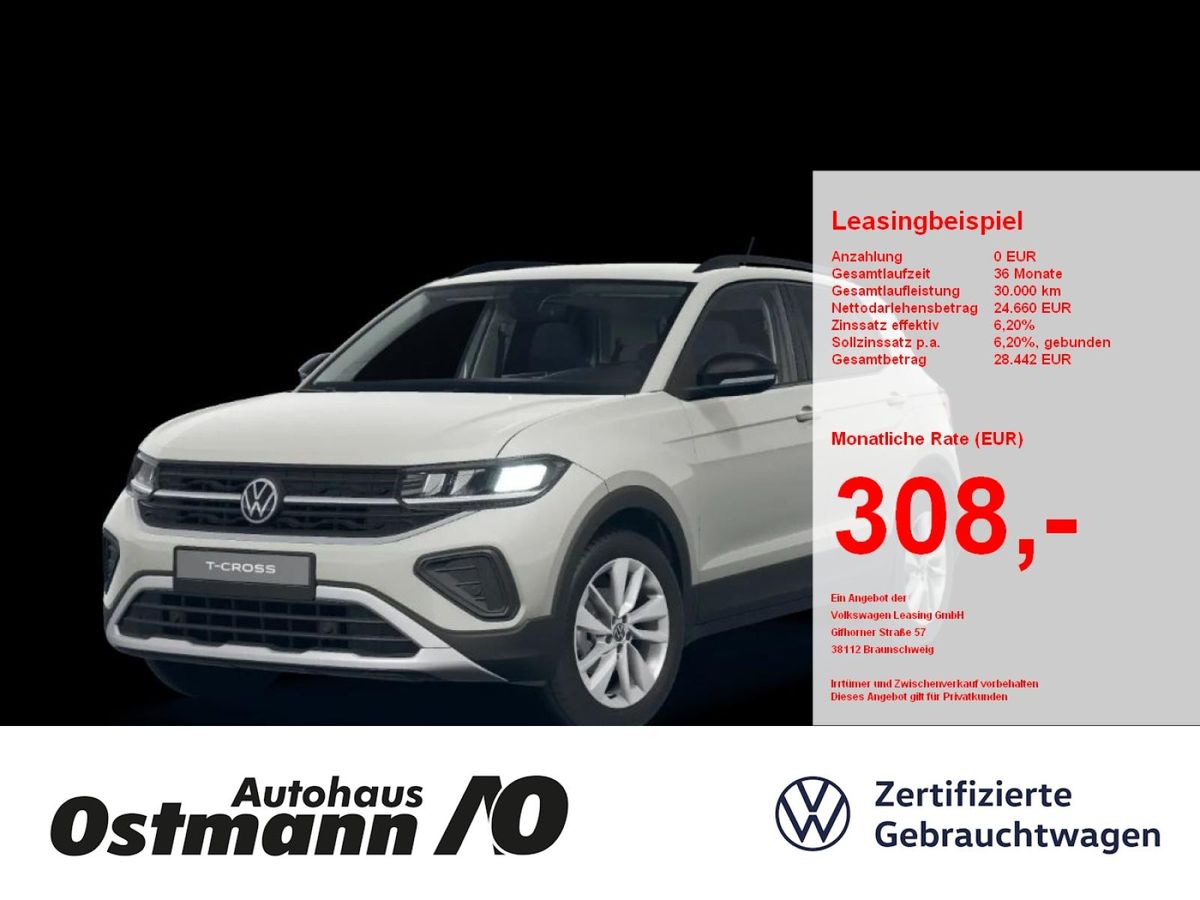 Volkswagen T-Cross 1.0 TSI DSG Goal APP ACC AHK Leasing