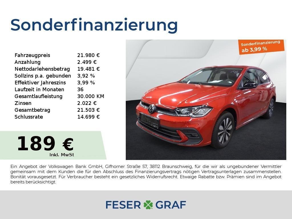 Volkswagen Polo Goal 1.0 TSI DSG AHK RFK ACC Navi SHZ LED Leasing
