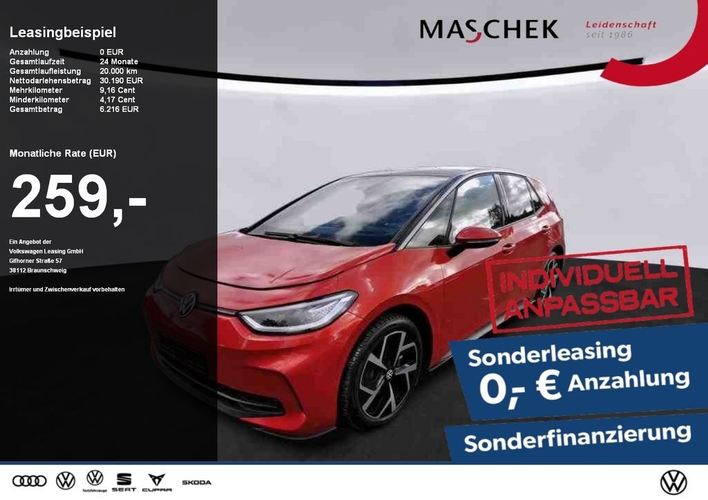 Volkswagen ID.3 Pro S 77 kWh ACC HUD Massage AreaView Memor Leasing
