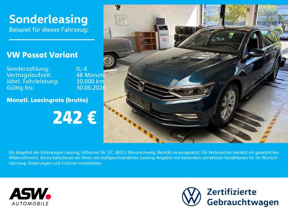 Volkswagen Passat Variant Business  2.0TDI DSG Navi Stdhzg Leasing