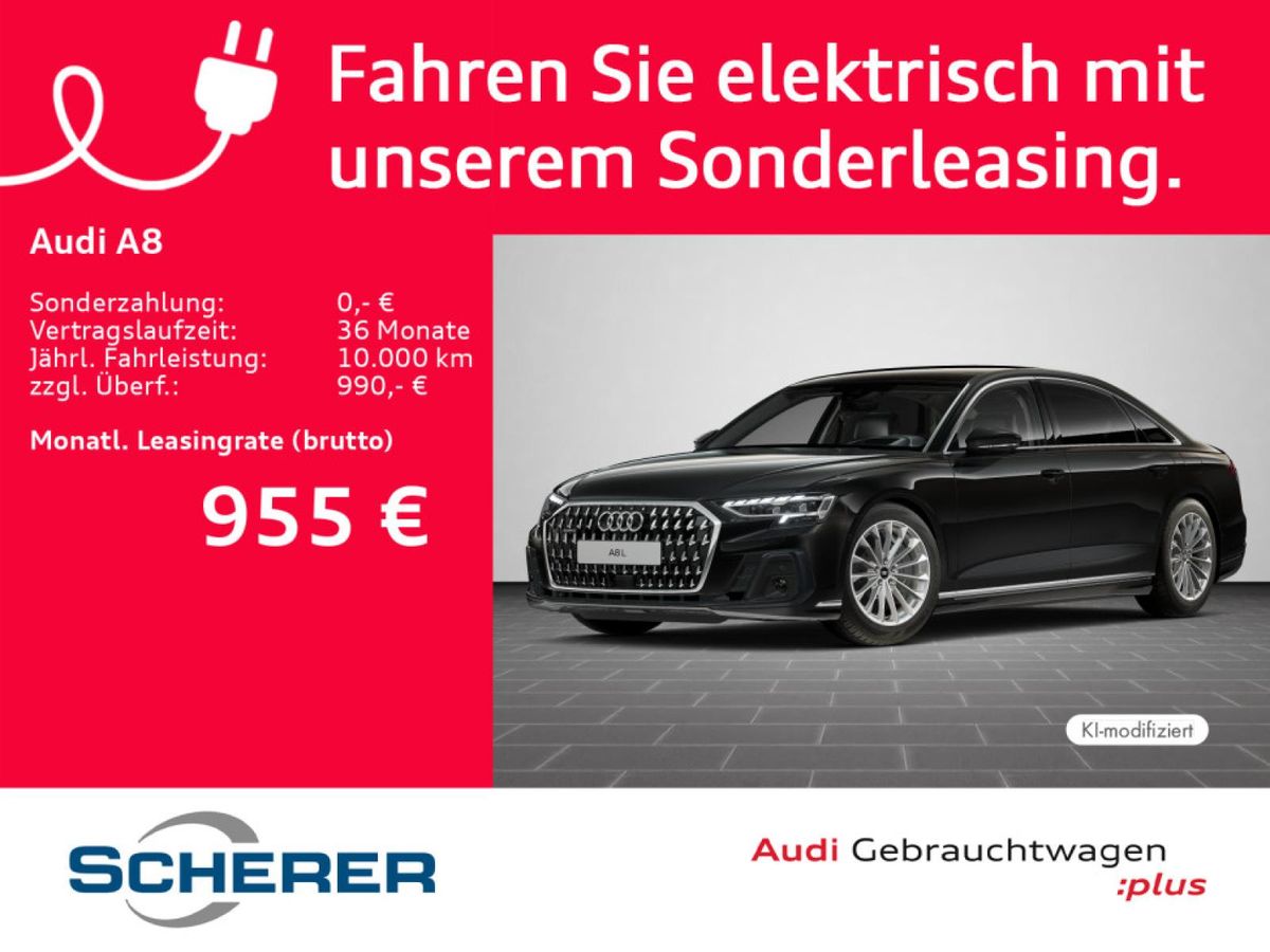 Audi A8 lang 60 TFSI e quattro PANO HUD NACHTSICHT Leasing