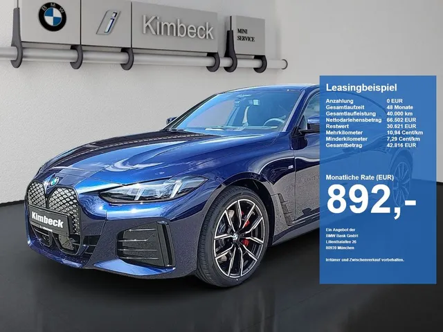 BMW i4 xDrive40 Gran Coupé M SPORT PRO TANSANITBLAU