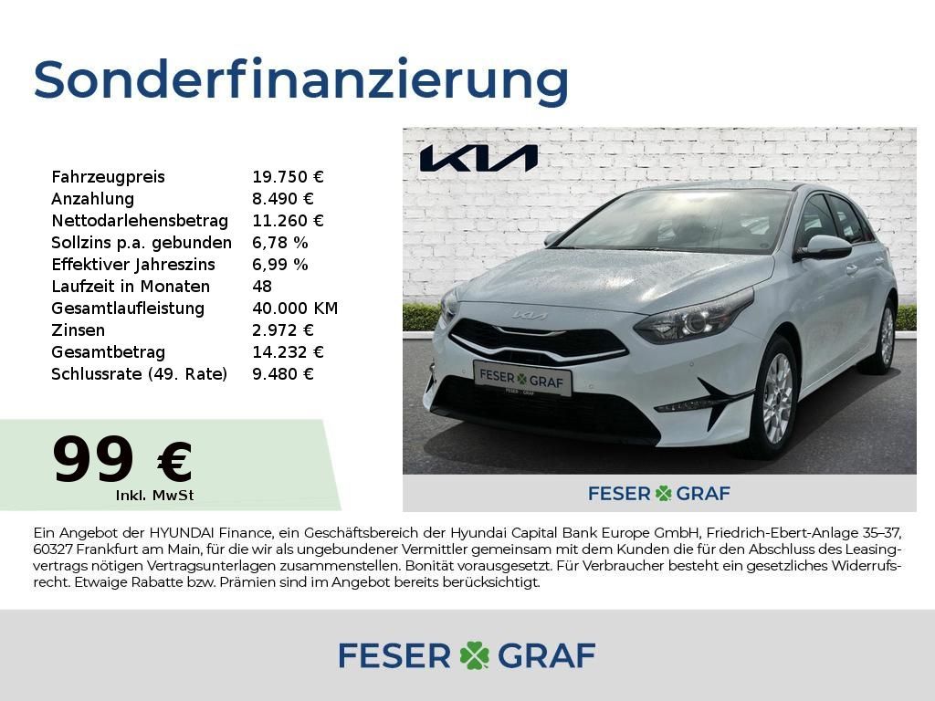 Kia Ceed 1.0T 100 ULTIMATE Navi Tempomat Sitzhzg PDC Leasing