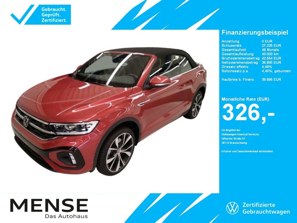 Volkswagen T-Roc Cabriolet 1.5 TSI DSG R-Line IQ.Light|AHK Leasing