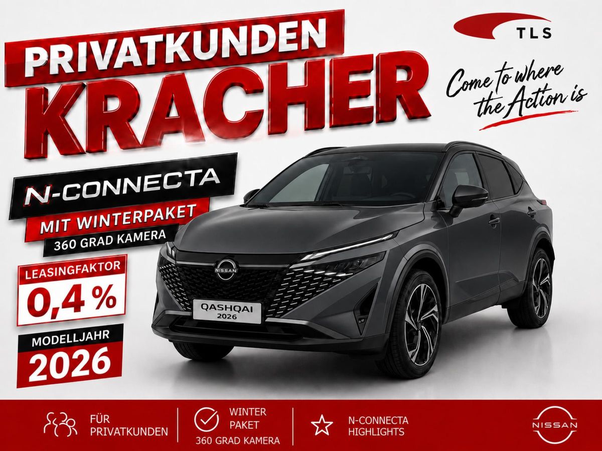 Nissan Qashqai N-CONNECTA *Privatkunde* grau 158 PS Autom. 360 Grad el. Heckklappe Leasing