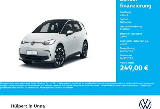 Volkswagen Id3-neo Pro 58 KWh 150 KW Pro 5dr