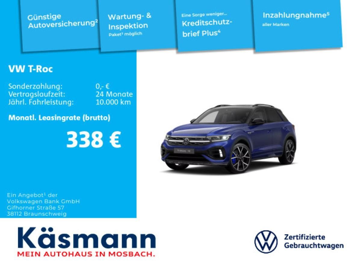 Volkswagen T-Roc R 4Motion R-PERFORMANCE PANO AHK LEDER DCC INKL WINTERRÄDER + GARANTIE Leasing