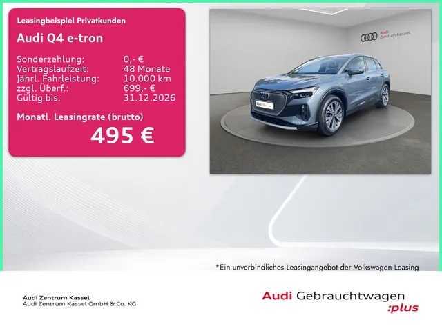 Audi Q4 45 e-tron LED SONOS HuD Navi Standklima 360°