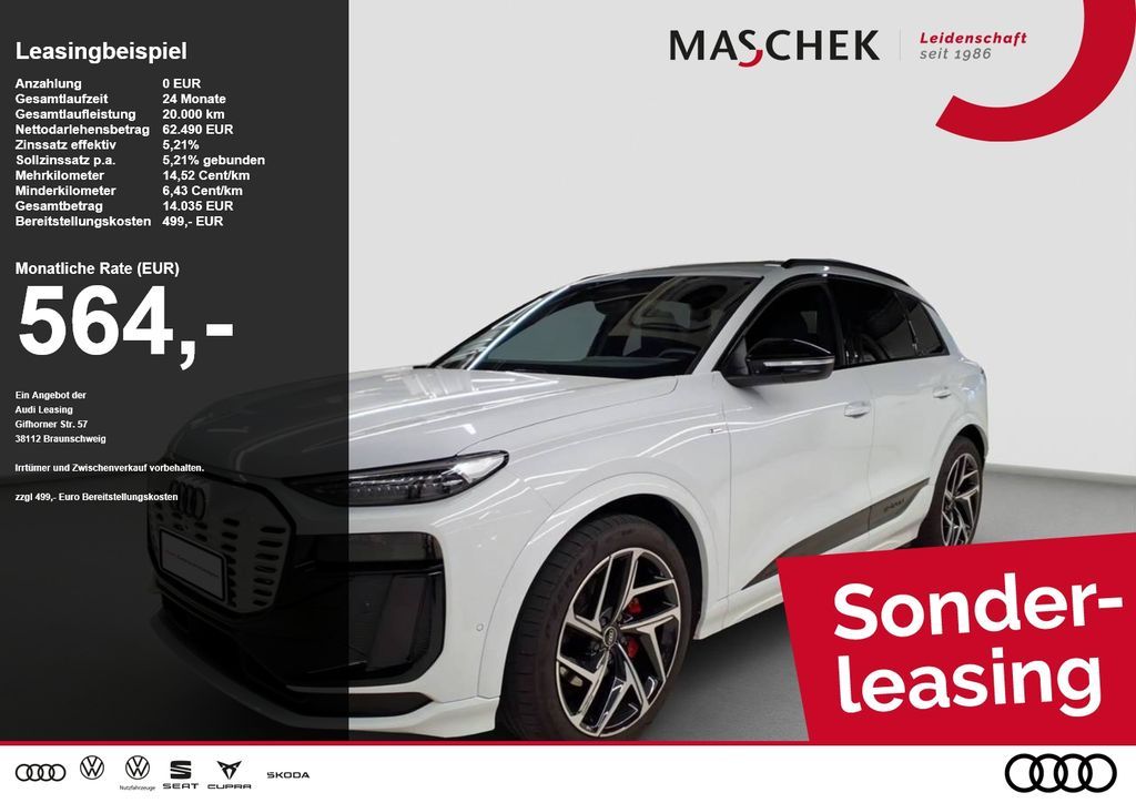 Audi Q6 e-tron S line UPE99 0.25% Matrix B&O Sportsit Leasing
