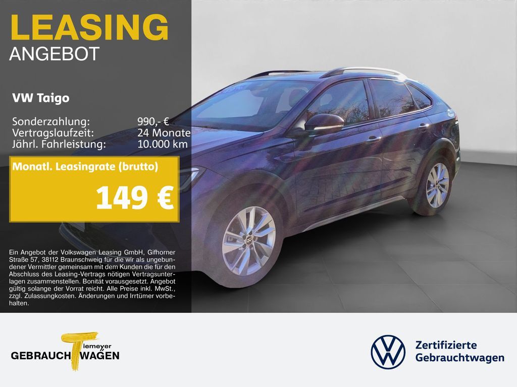 Volkswagen Taigo 1.0 TSI DSG GOAL ACC NAVI SITZHZG Leasing