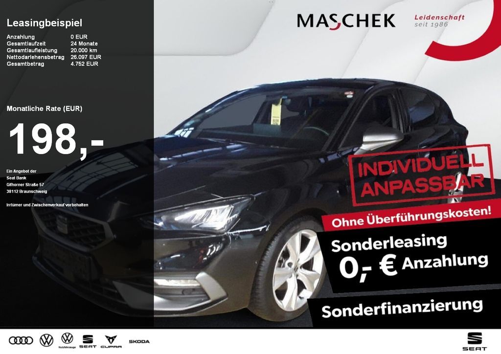 Seat Leon FR 2.0 TDI DSG Navi RearView Sitzh. ACC Amb Leasing