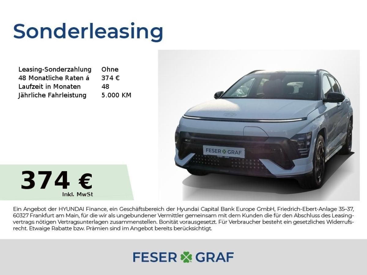 Hyundai KONA Kona N-LINE X 360° LED NAVI CAM HuD BOSE V2L Leasing