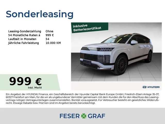 Hyundai Ioniq 9 UNIQ PANO NAPPA MATRIX NAVI KAMERA SHZ
